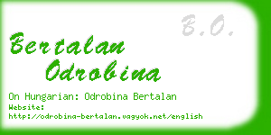 bertalan odrobina business card